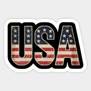 USA US Flag Patriotic 4th of July America Sticker